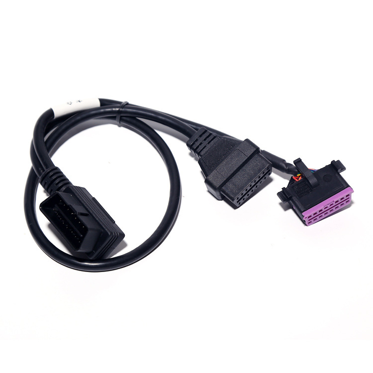  50CM car OBD2 one to  two extension cable for  Volkswagen Audi Skoda 