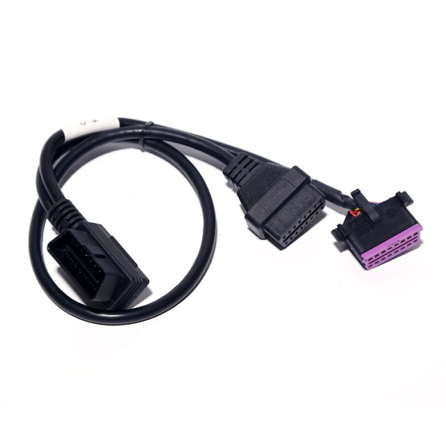  50CM car OBD2 one to  two extension cable for  Volkswagen Audi Skoda 