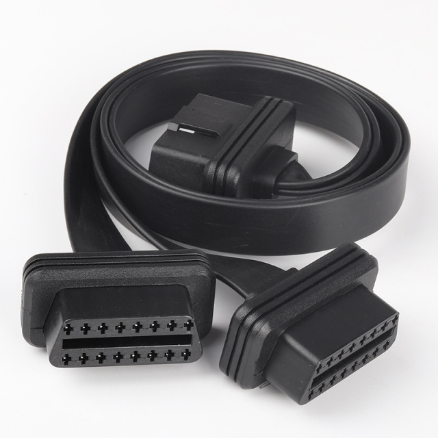 50CM Car OBD2 one to two adapter extension cable, OBD2 flat wire 16 core  one to two  cable