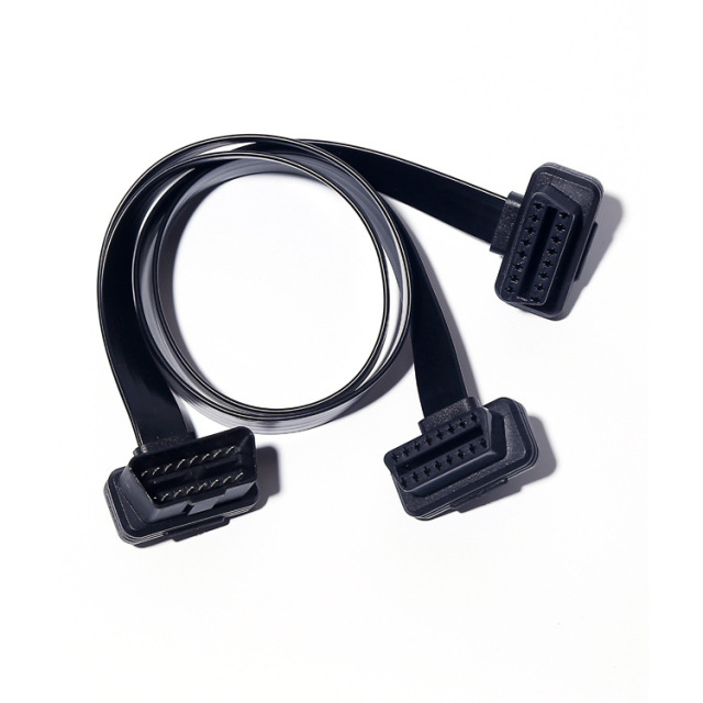 50cm Automotive OBD2 elbow one to two adapter cable, OBD2 flat 16 pin 16 core one to two extension cable