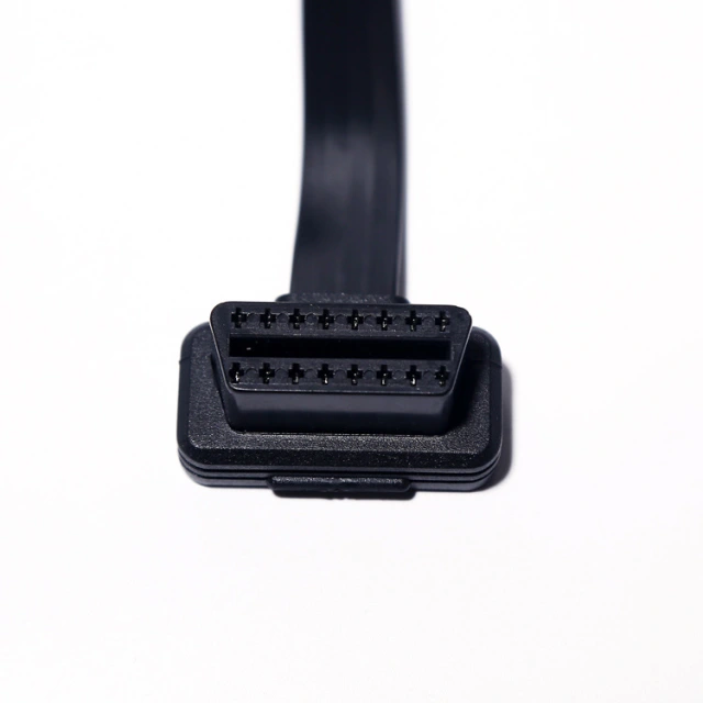 50cm Automotive OBD2 elbow one to two adapter cable, OBD2 flat 16 pin 16 core one to two extension cable