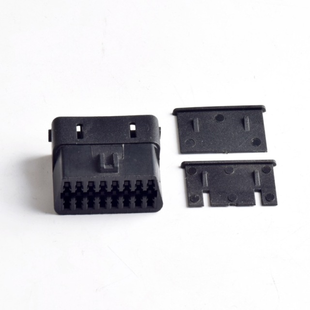 Automotive OBDll 16Pin connector with lock male housing+female housing OBD plug+housing+terminal