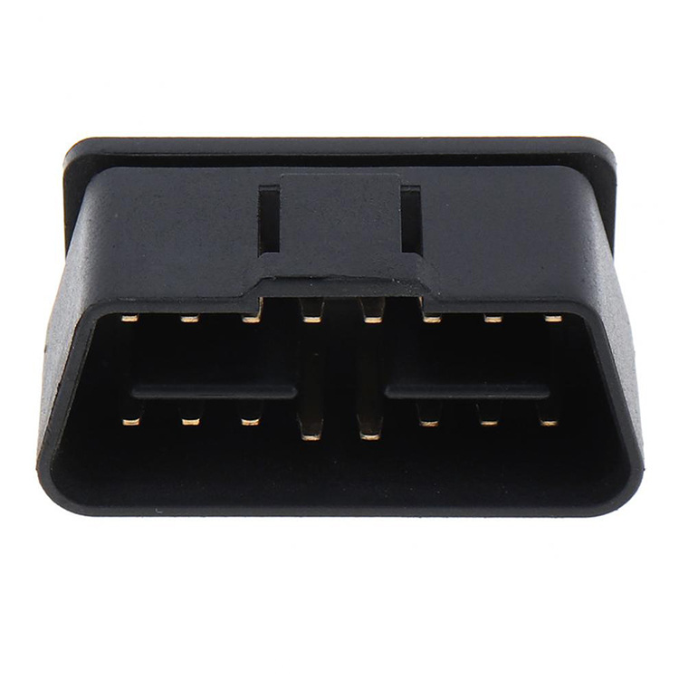 OBD2 16pin male gold-plated connector  90 degree right bending  OBD 16pin  plug  car truck obd2  plug