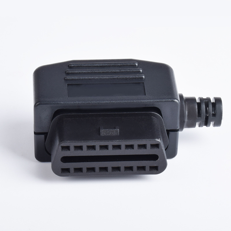 Automotive OBD2 female  diagnostic connector OBD plug OBD2 shell assembly side outlet