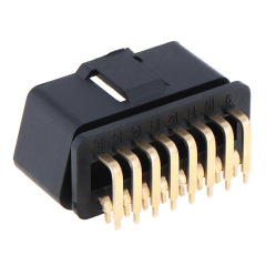 OBD2 16pin male gold-plated connector  90 degree right bending  OBD 16pin  plug  car truck obd2  plug