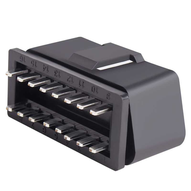 Automotive OBD2 16 Pin Male Connector OBDII 12V 24V Truck Diagnostic Interface Plug