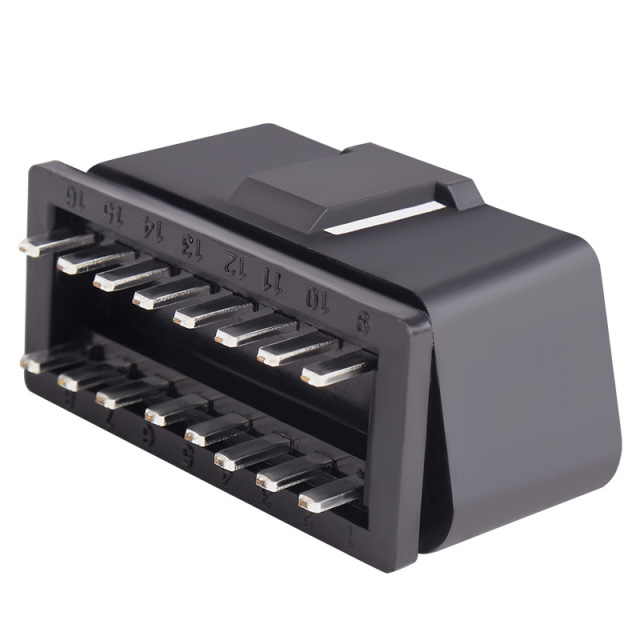 Automotive OBD2 16 Pin Male Connector OBDII 12V 24V Truck Diagnostic Interface Plug