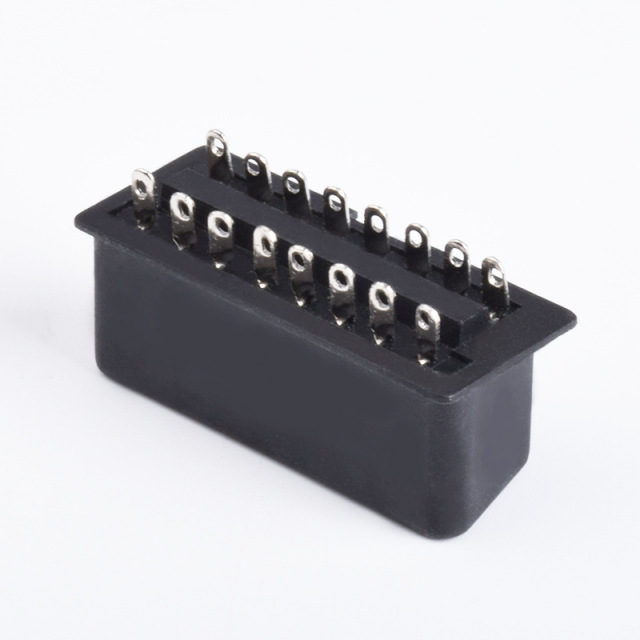 OBD 16PIN female connector automotive OBD2 diagnostic interface female connector
