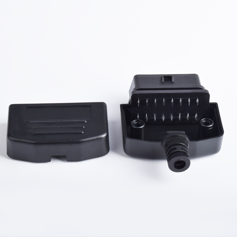 Automotive OBD2 female diagnostic connector OBD plug OBD2 shell assembly rear outlet
