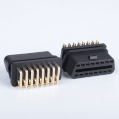 OBD2 16PIN 90 ° bent pin female connector OBD2 Female Plug J1962  female   plug