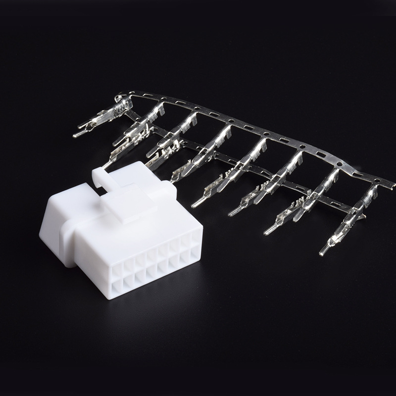 Assembled OBD male connector OBD2 solderless crimping male plug with 16 terminals