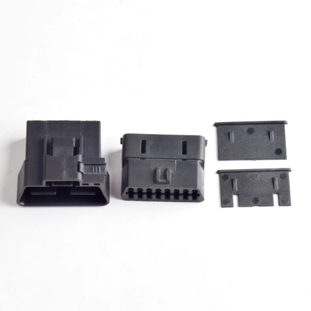Automotive OBDll 16Pin connector with lock male housing+female housing OBD plug+housing+terminal