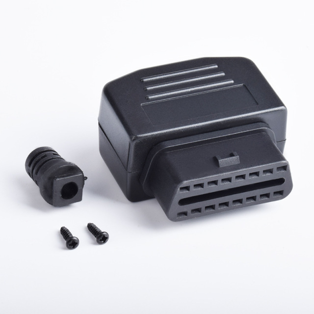 Automotive OBD2 female diagnostic connector OBD plug OBD2 shell assembly rear outlet
