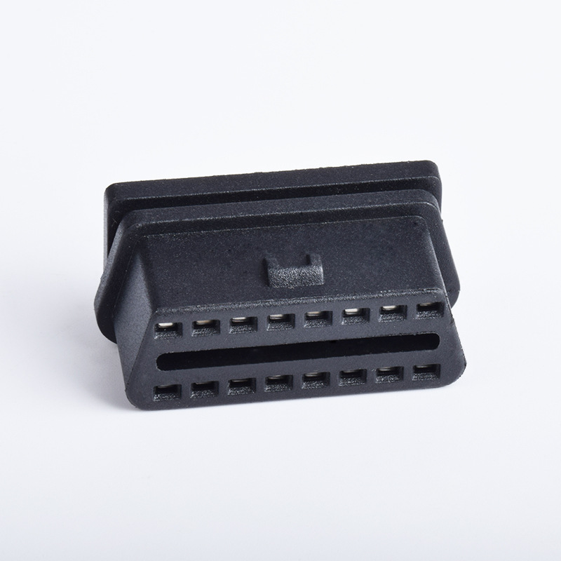Automotive OBD2  16 pin  female connector OBD plug diagnostic interface with optional housing