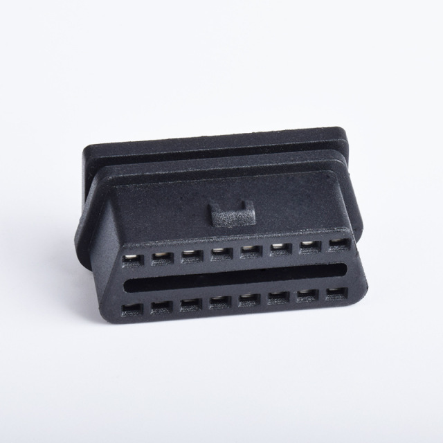Automotive OBD2  16 pin  female connector OBD plug diagnostic interface with optional housing
