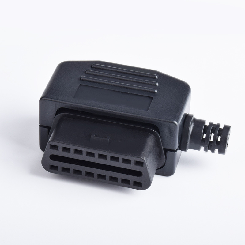 Automotive OBD2 female  diagnostic connector OBD plug OBD2 shell assembly side outlet