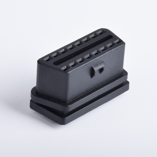 Automotive OBD2  16 pin  female connector OBD plug diagnostic interface with optional housing