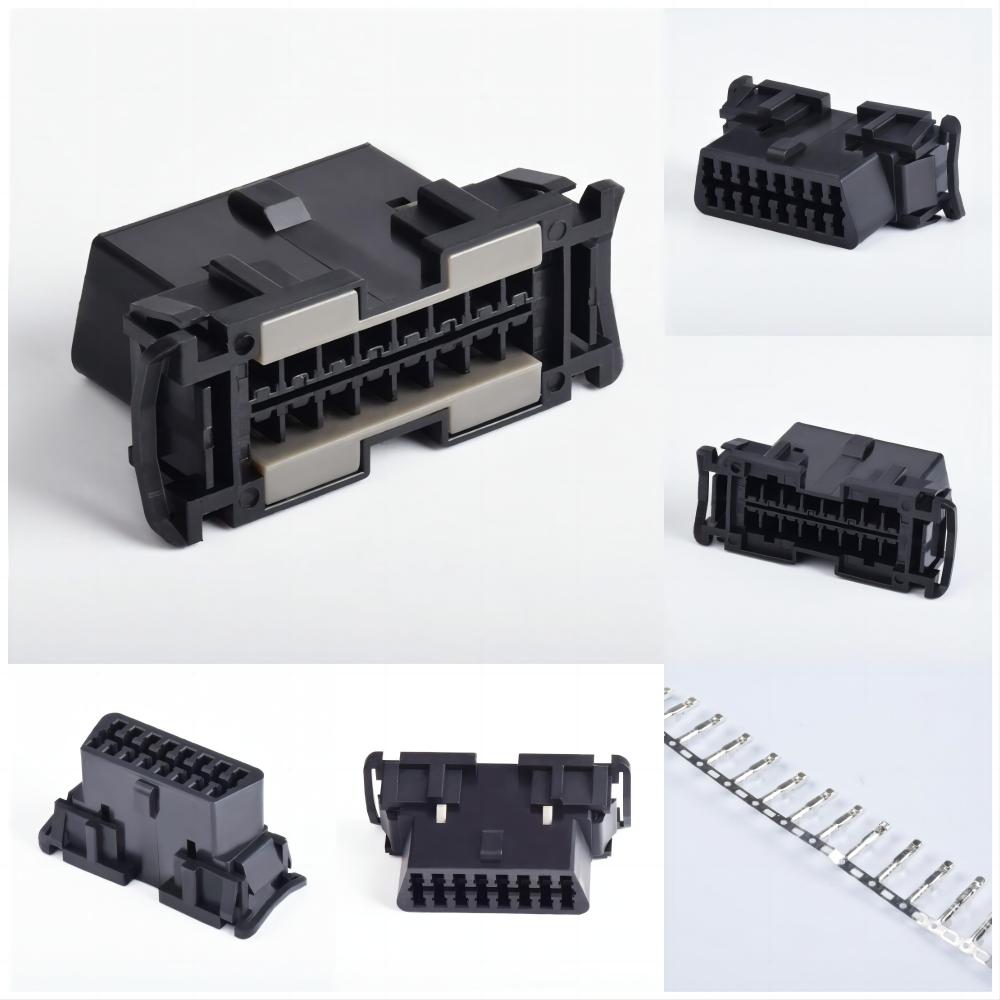 Automobile OBD2 16Pin Female Connector OBD diagnostic plug Kia female plug