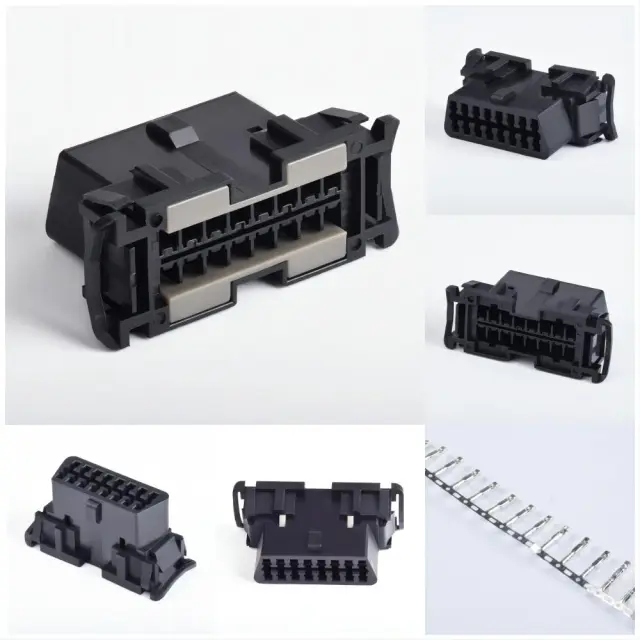 Automobile OBD2 16Pin Female Connector OBD diagnostic plug Kia female plug