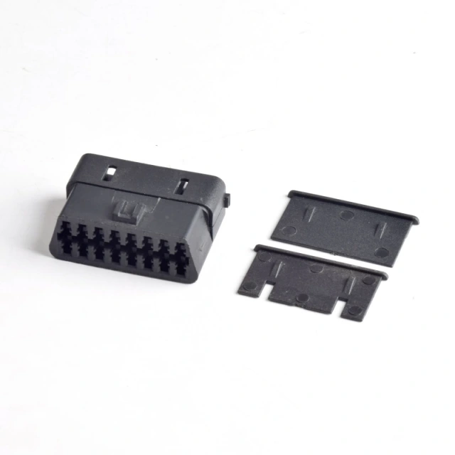 Automotive OBDll 16Pin connector with lock male housing+female housing OBD plug+housing+terminal