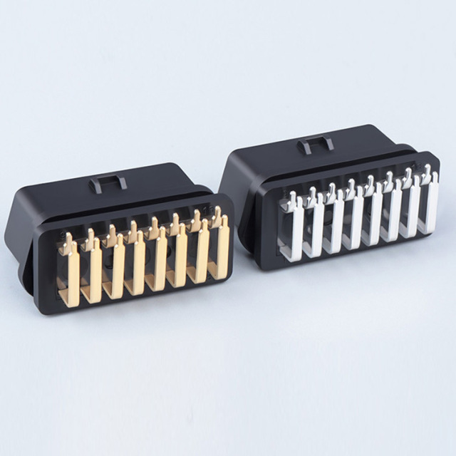 OBD2 16PIN 90 ° bent pin female connector OBD2 Female Plug J1962  female   plug