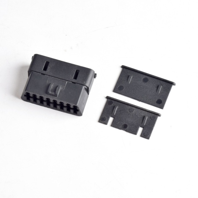 Automotive OBDll 16Pin connector with lock male housing+female housing OBD plug+housing+terminal