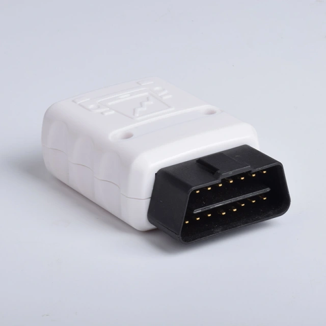 Automotive OBD2 male connector white shell gold-plated bent pin OBDII  male  16pin  connector