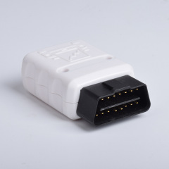 Automotive OBD2 male connector white shell gold-plated bent pin OBDII  male  16pin  connector