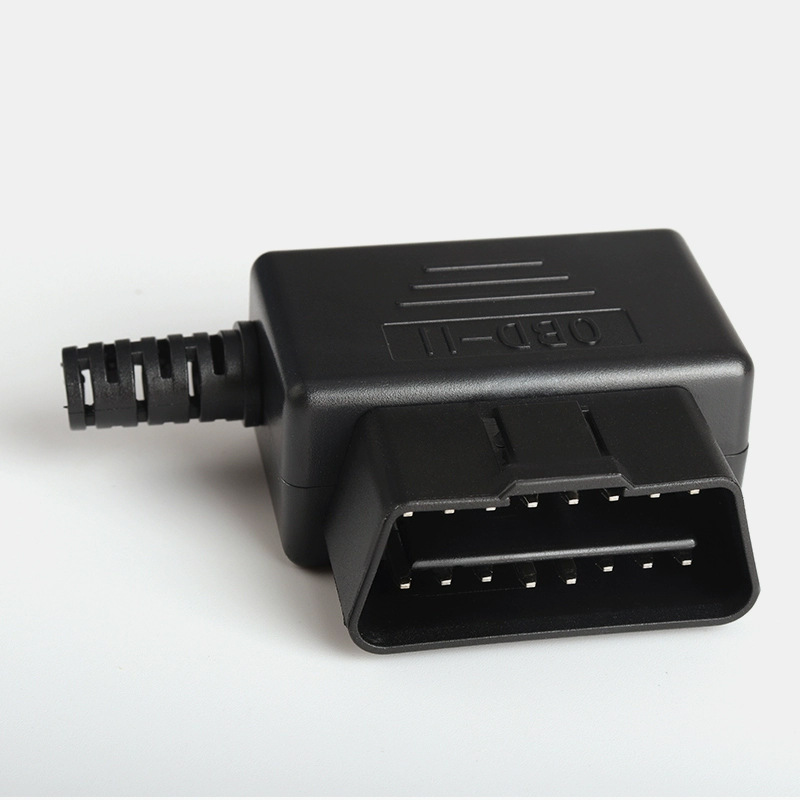 Automotive OBD2 16pin male connector concealed buckle assembly  shell OBD plug+shell+SR screw free