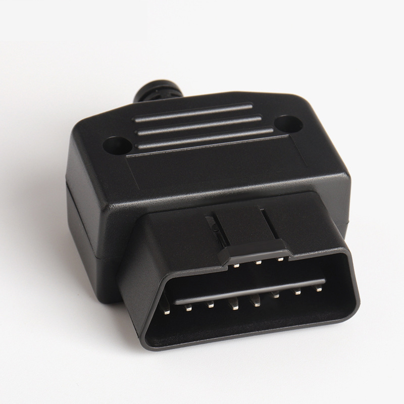 Automotive OBD2 male connector plug+shell+line card+screw OBD plug J1962M connector