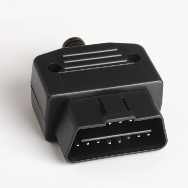 Automotive OBD2 male connector plug+shell+line card+screw OBD plug J1962M connector