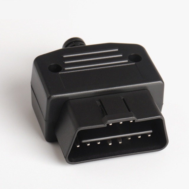Automotive OBD2 male connector plug+shell+line card+screw OBD plug J1962M connector