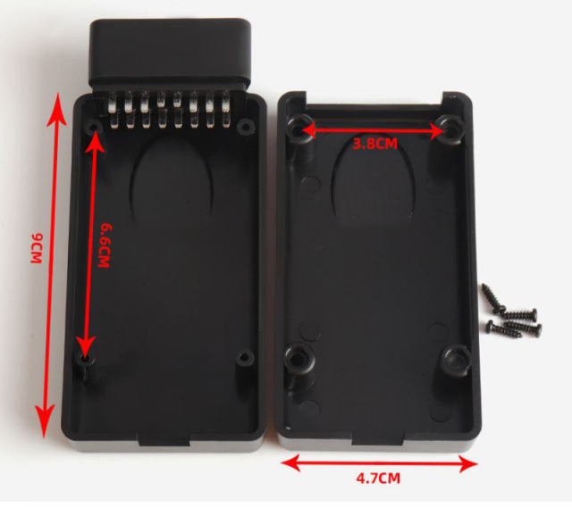 Car truck OBD2 male 16pin  connector rectangular fingerprint housing straight  OBD male J1962M plug