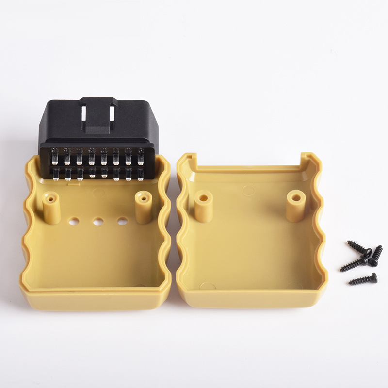Car OBD 16 pin connector OBD2 interface male plug modification J1962M OBDII Bluetooth 327 housing