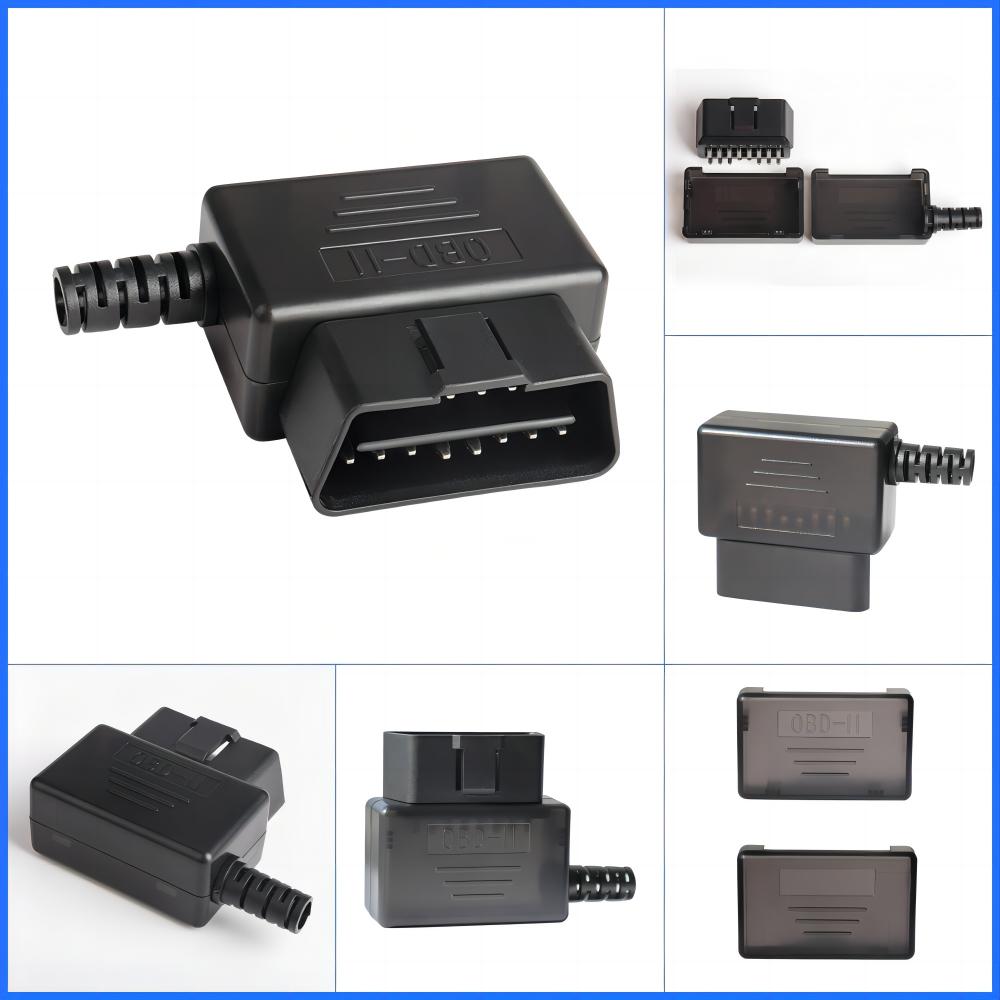 Automotive OBDII male connector OBD2 16 pin connector concealed buckle assembly shell  OBD  J1962M plug