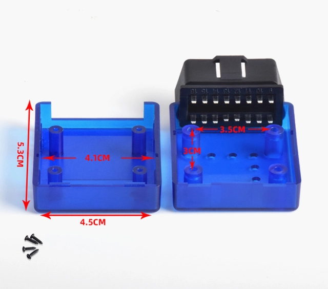 Automotive OBD 16 pin connector OBD2 plug  OBDII Bluetooth 327 housing  J1962M  plug
