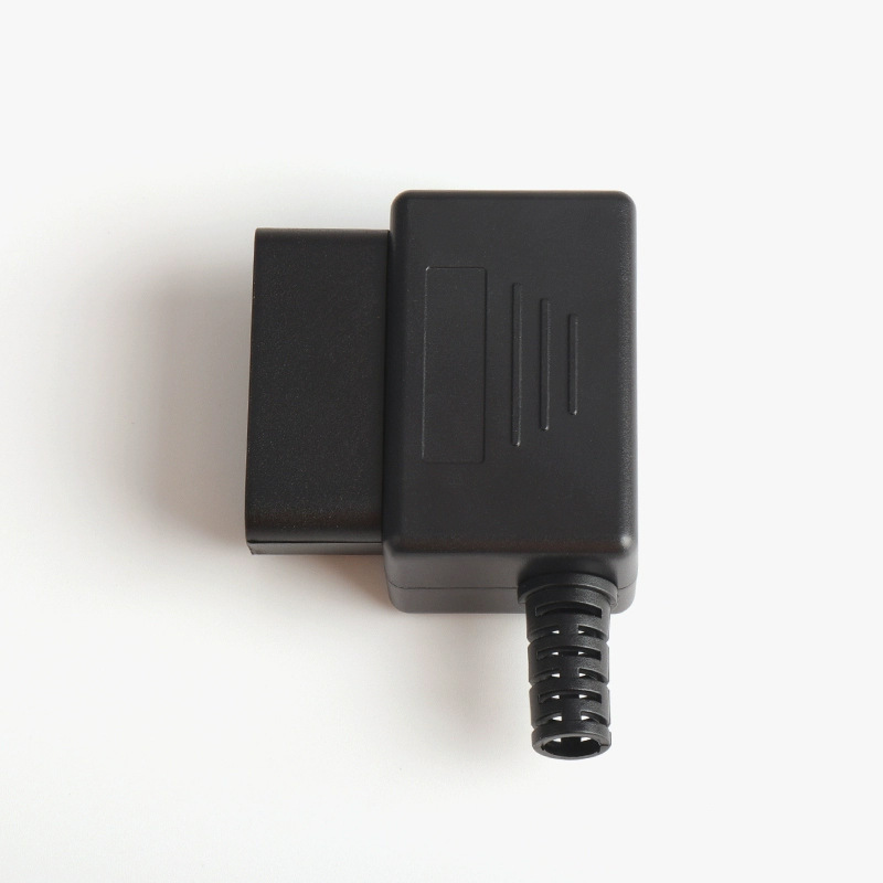 Automotive OBD2 16pin male connector concealed buckle assembly  shell OBD plug+shell+SR screw free