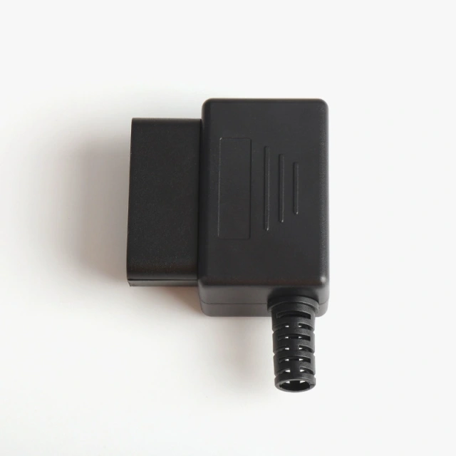 Automotive OBD2 16pin male connector concealed buckle assembly  shell OBD plug+shell+SR screw free