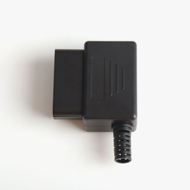 Automotive OBD2 16pin male connector concealed buckle assembly  shell OBD plug+shell+SR screw free