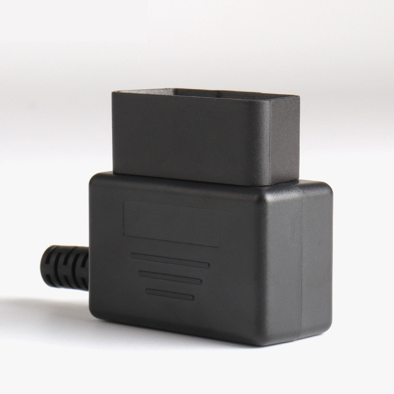 Automotive OBD2 16pin male connector concealed buckle assembly  shell OBD plug+shell+SR screw free