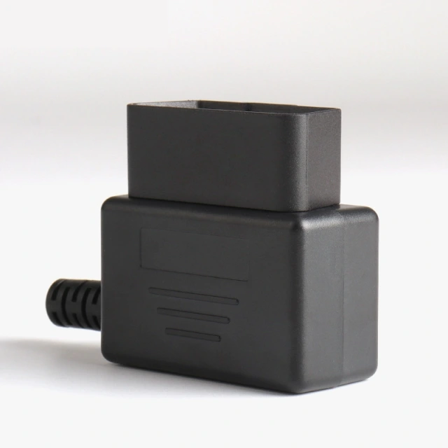 Automotive OBD2 16pin male connector concealed buckle assembly  shell OBD plug+shell+SR screw free