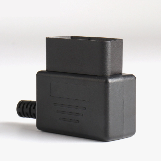Automotive OBD2 16pin male connector concealed buckle assembly  shell OBD plug+shell+SR screw free