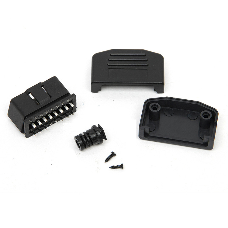 Automotive OBD male connector OBD2 connector plug housing wire card screw OBD plug J1962M