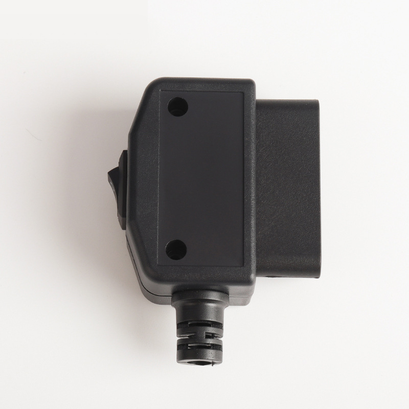 Automotive OBD2 16 pin male connector OBD housing with plug+shell+SR+switch key+screw