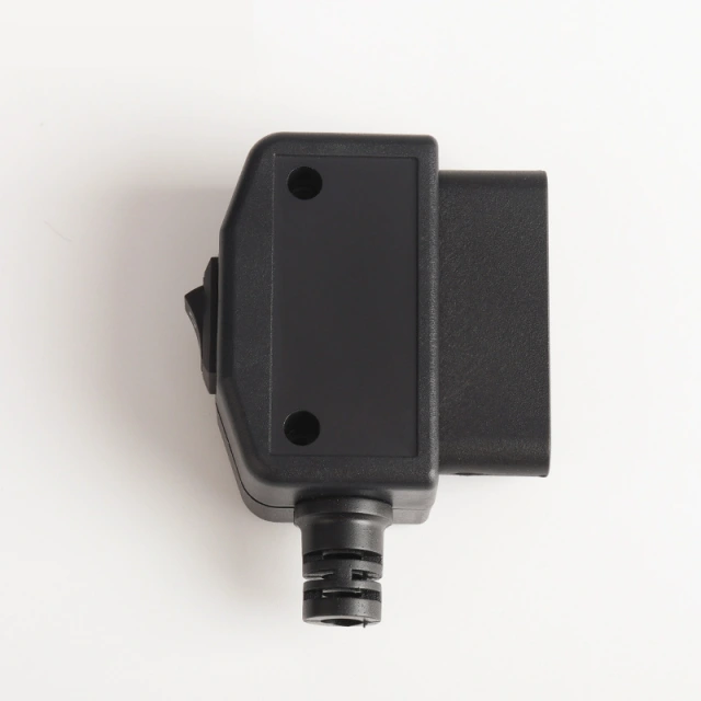 Automotive OBD2 16 pin male connector OBD housing with plug+shell+SR+switch key+screw