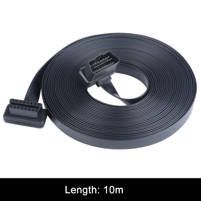 0.3m 0.6m 1m 3m 5m 10m Automobile OBD2 male to female extended cable flat  OBD  16 pin 16 core cable