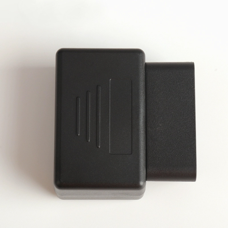 Automotive OBD2 male connector OBD plug assembly type housing without holes, snap fastener without screws