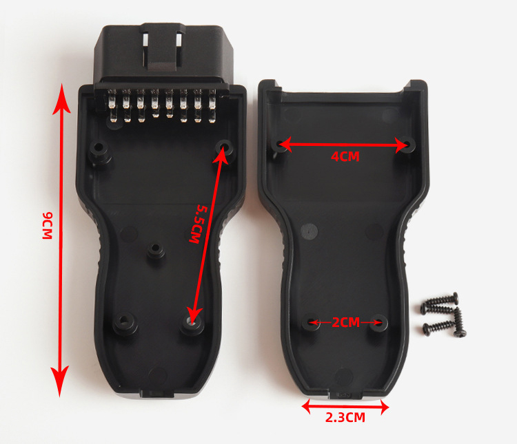 Car OBD2 male handle housing OBD 16Pin plug J1962M connector