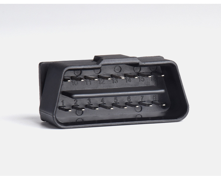 Automotive OBD2 16PIN male plug mini headphone case OBDII connector J1962M plug