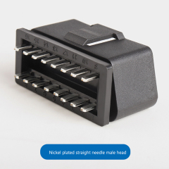OBD2 16pin male gold-plated nickel plated connector OBD plug automotive  OBDII interface plug 12V
